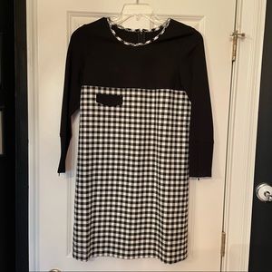 Black & white checkered dress